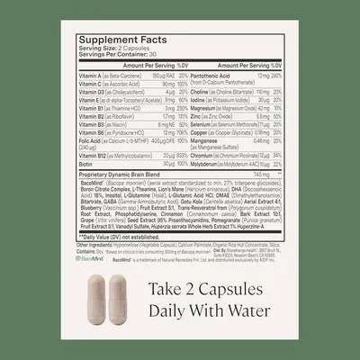 Provides detailed nutritional information and ingredient breakdown to inform customers about the product's composition and dosage.