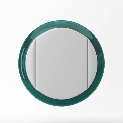 Highlights the product's unique circular shape, emphasizing its aesthetic appeal and modern design.
