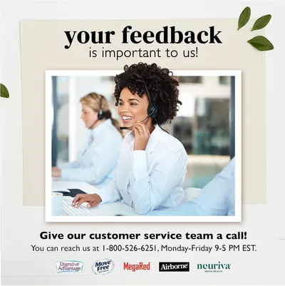Emphasizes the importance of customer feedback and promotes the company's customer service team.