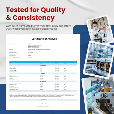 Reassures customers about product quality and safety through rigorous testing and documentation.