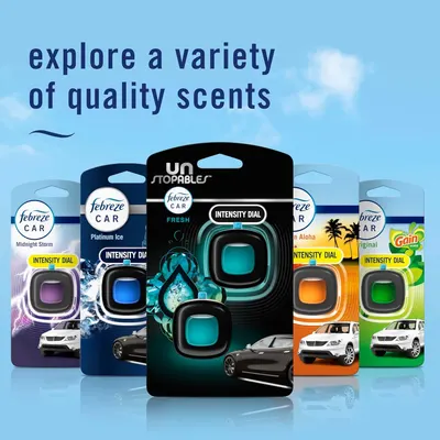 Showcases the range of car air freshener scents available, allowing customers to choose their preferred fragrance.