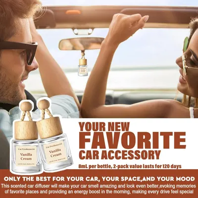 Demonstrates how the product enhances the driving experience by making the car smell good and improving mood. Highlights the product's long-lasting scent, emphasizing that a 2-pack lasts for 120 days.