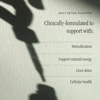 Highlights multiple health benefits of the product, focusing on its detoxifying and energy-supporting properties to appeal to health-conscious consumers.