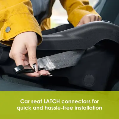 Demonstrates how to properly install a car seat using the LATCH system, emphasizing ease and safety. Highlights the car seat's compatibility with the LATCH system, reassuring parents about proper…