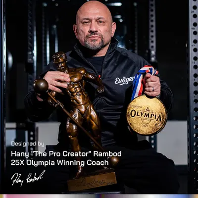 Builds trust and credibility by showcasing that the product was designed by a 25X Olympia Winning Coach, leveraging his authority and success to reassure shoppers of the product's quality and…