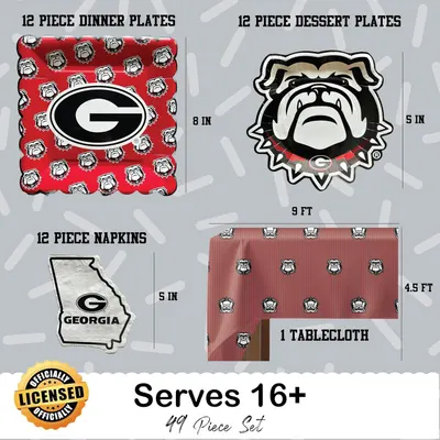 Shows everything included in the party set to help shoppers understand the complete bundle they will receive, including quantities and dimensions of each item.