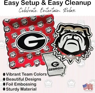 Communicates multiple selling points of the product including ease of use, visual appeal, premium finishing, and durability to show shoppers the comprehensive value of these party supplies.
