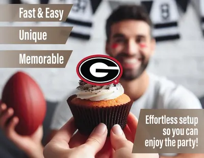 Communicates multiple benefits of the product including ease of use, uniqueness, memorability, and effortless setup to show shoppers why this is an ideal party or celebration item.