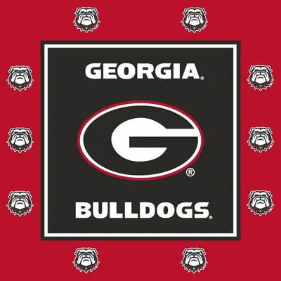 Emphasizes the official Georgia Bulldogs brand identity with team logo and mascot imagery to build trust and emotional connection with fans and supporters.