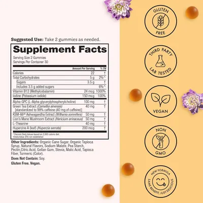 Communicates multiple product certifications and benefits to reassure shoppers about quality, dietary compatibility, and safety standards.