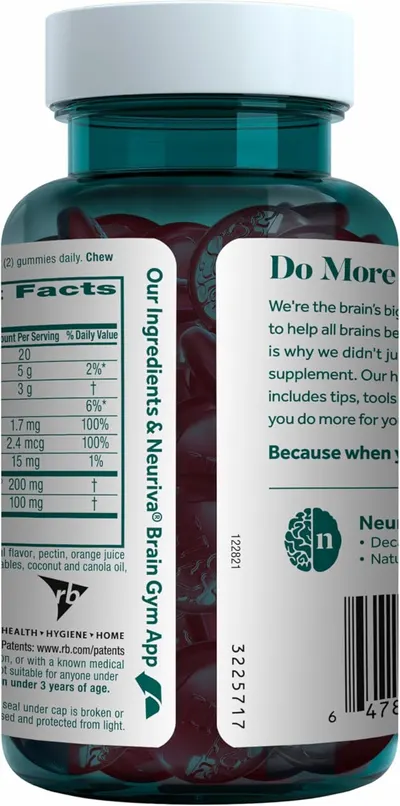 Shows the physical product bottle with visible gummies inside to give shoppers a clear view of what they will receive and the product's appearance.