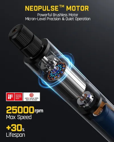 This image breaks down the internal structure of the motor to showcase its advanced brushless technology, precision engineering, and component quality, helping shoppers understand the technical…