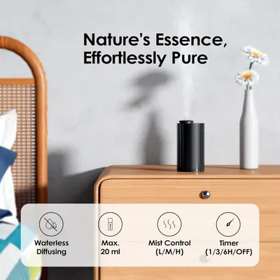 Showcases four key features of the diffuser to help shoppers understand its functionality and versatility in one comprehensive view.