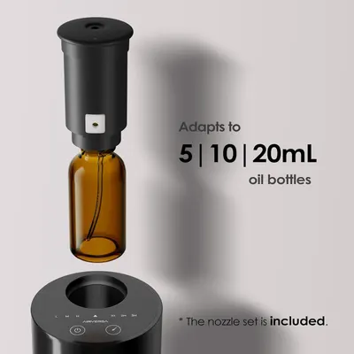 Communicates that the product adapts to multiple oil bottle sizes (5, 10, and 20mL), reassuring shoppers about versatility and compatibility with standard bottles.