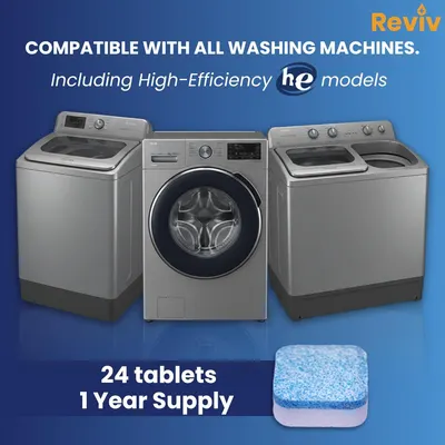 Reassures shoppers that the product works with all washing machine types, including high-efficiency models, eliminating compatibility concerns. Communicates the quantity and duration of supply to…