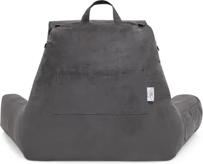 Shows the product as a comfortable reading or lounging pillow with armrests in a clean, simple presentation to help shoppers visualize its real-world use.