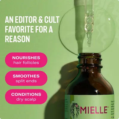 Communicates three distinct benefits of the hair product to show shoppers its versatility in addressing multiple hair care needs.
