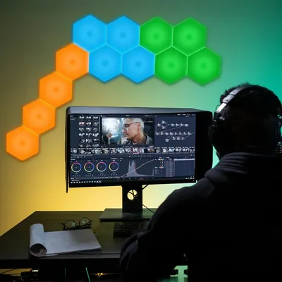 Shows the product being used in an authentic workspace setting to help shoppers visualize how it fits into their daily workflow and creative environment.