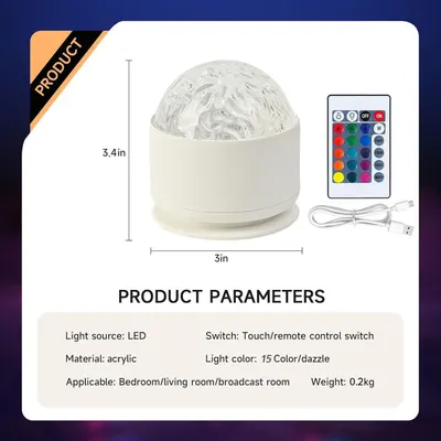 Communicates the exact size of the LED light product using dimensional measurements to help shoppers understand how large the product is. Showcases multiple product specifications and features in a…