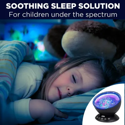 Communicates that this product provides a soothing sleep solution specifically designed for children on the autism spectrum, helping parents understand its specialized use case.