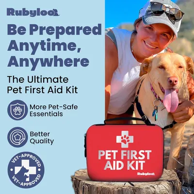 Communicates multiple selling points of the pet first aid kit including its comprehensive pet-safe contents, superior quality, and veterinary approval to reassure pet owners of its reliability and…