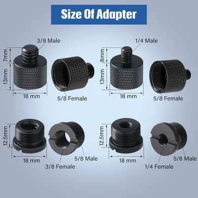 Provides exact measurements and thread specifications for multiple adapter variants to help shoppers understand the physical size and compatibility of each adapter option. Helps shoppers identify…