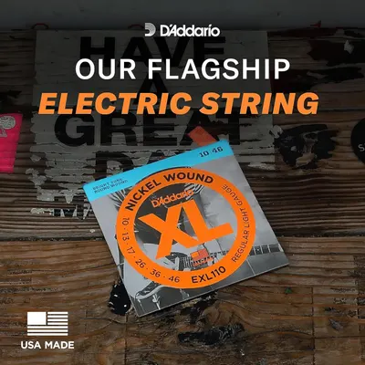 Communicates that this is the brand's flagship electric guitar string product, emphasizing quality and brand authority to build trust with musicians.