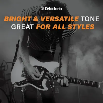 Communicates that the D'Addario product delivers a bright and versatile tone suitable for all musical styles, appealing to guitarists seeking flexibility in sound.