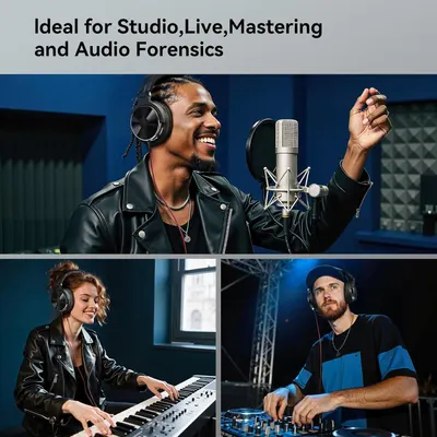 Demonstrates the versatility of the headphones by showing multiple professional audio use cases including studio recording, music production, and live performance environments to help shoppers…
