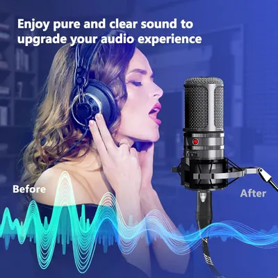 Demonstrates the transformation in audio quality from using the microphone, showing clearer and purer sound waves after upgrading to this product.