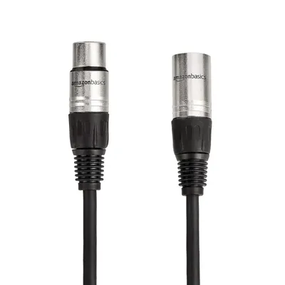 Shows the physical appearance and design of the AmazonBasics audio cable connectors in a clean, straightforward manner to help shoppers visualize what they will receive.