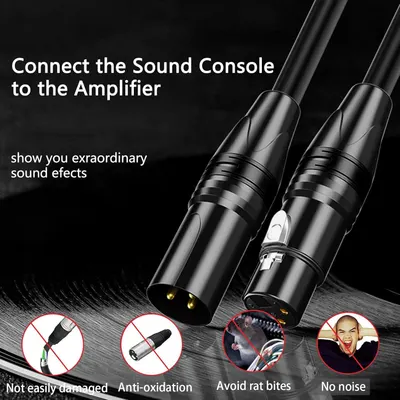 Showcases multiple benefits of the audio cable including durability, anti-oxidation properties, resistance to rat bites, and noise-free performance to reassure buyers of its quality and reliability.