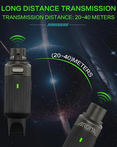 Communicates that the product has wireless transmission capability with a range of 20-40 meters, reassuring shoppers about its connectivity and range performance.
