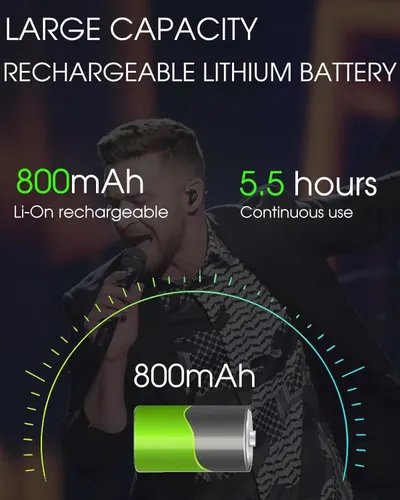 Communicates the quantifiable battery specifications to help shoppers understand the product's power capacity and usage time, reassuring them of long-lasting performance.