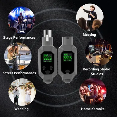 Demonstrates the versatility of the wireless microphone system by showing six different environments and scenarios where it can be effectively used, helping shoppers understand its broad…