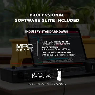 Communicates the comprehensive software bundle and digital content included with the product to demonstrate value and reassure buyers they receive professional-grade tools.