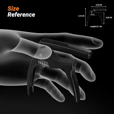 Provides precise measurements and weight of the product with a hand-held scale reference to help shoppers understand the actual size and portability of the item.