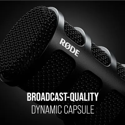 Highlights the microphone's professional-grade dynamic capsule technology to reassure shoppers of its superior audio quality for broadcasting and recording.