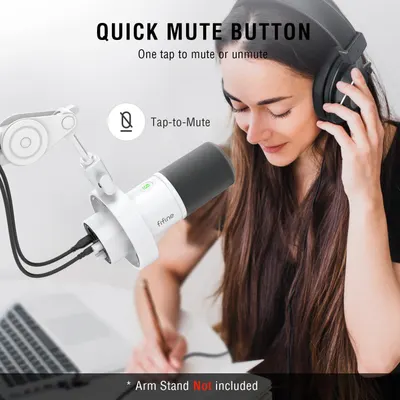 Highlights the one-tap mute/unmute functionality to show users how easy it is to control audio during recording or streaming.