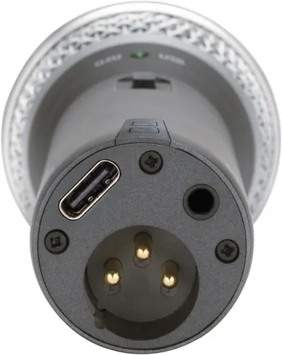 Shows the physical components and port layout of the product, highlighting the USB port and three-prong plug configuration to help shoppers understand the connectivity options and plug type.