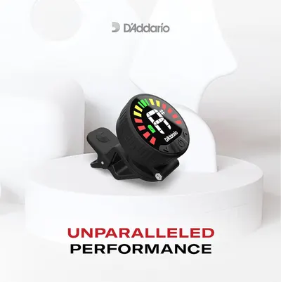 Communicates the superior performance quality of the D'Addario tuner to reassure musicians of its reliability and effectiveness.