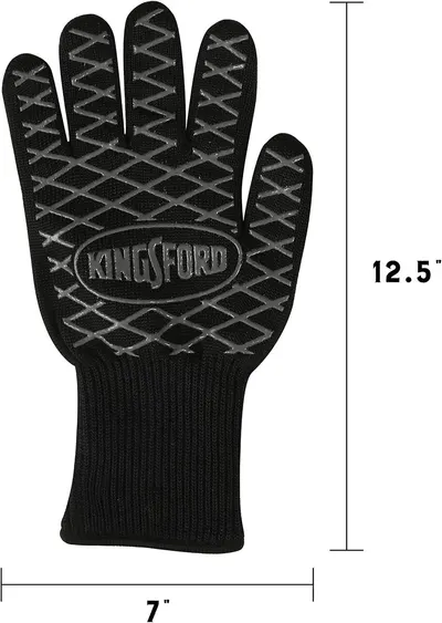 Communicates the exact physical dimensions of the glove (12.5 inches tall by 7 inches wide) to help shoppers understand the size and fit before purchasing.