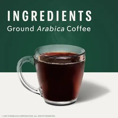 Communicates the product's simplicity and quality by highlighting that it contains only one ingredient: Ground Arabica Coffee, reassuring shoppers about purity and transparency.