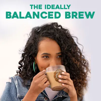 Communicates that the coffee product delivers an ideally balanced flavor profile, appealing to shoppers seeking quality taste.