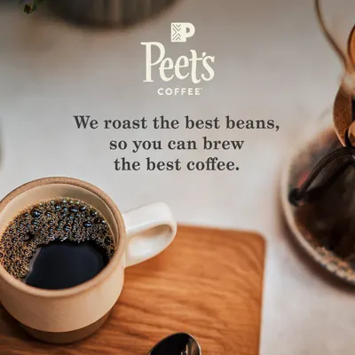 Emphasizes the Peet's Coffee brand identity and quality positioning by communicating their commitment to roasting the best beans for optimal brewing results.