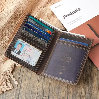 Demonstrates the wallet's internal organization and storage capacity, showing shoppers how many cards, IDs, and bills it can hold to help them assess functionality.