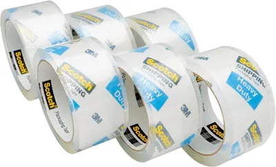 Shows the customer receives multiple rolls of Scotch Heavy Duty Shipping Tape in this purchase, demonstrating the quantity and value of the bundle.