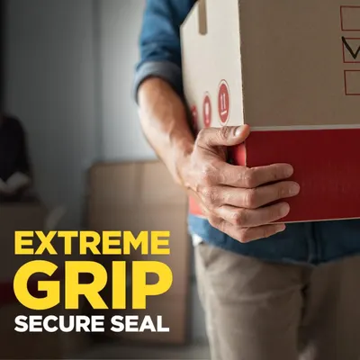 Communicates that the product provides an extremely strong grip and secure seal, reassuring shoppers about its reliability for holding or sealing items.