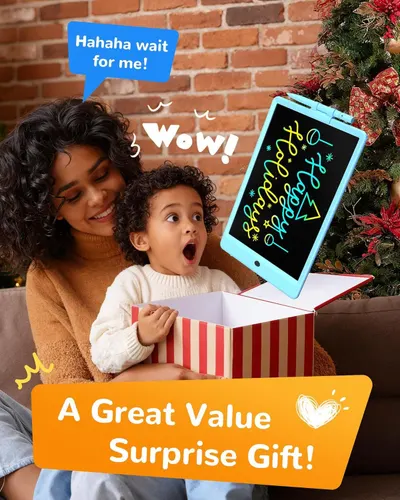 Positions the product as an exciting surprise gift for children during the holiday season, emphasizing the emotional joy and value of gifting. Communicates that this product is an affordable,…