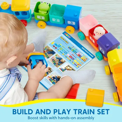 Demonstrates how children can use the instruction manual to assemble and play with the train set, emphasizing the educational and developmental benefits of hands-on building. Highlights the…